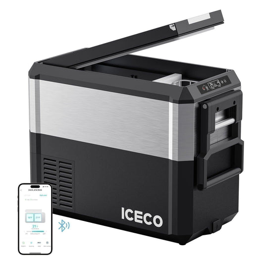 ICECO JP40 Pro Dual Zone Wheeled 39QT Portable Cooler Silver