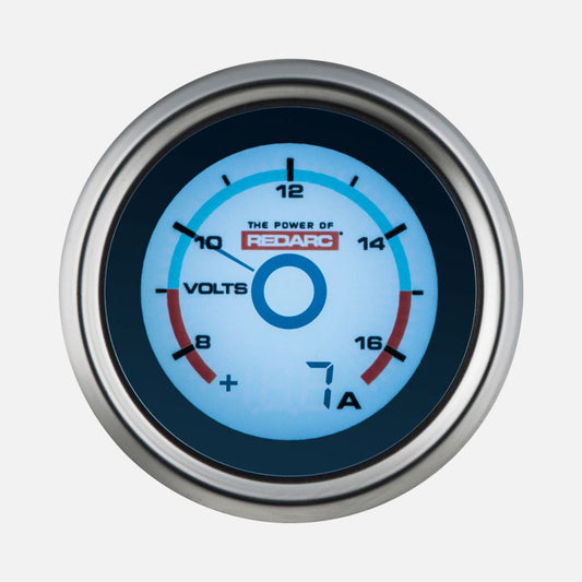 REDARC Single Voltage 52mm Gauge with optional current display [A]